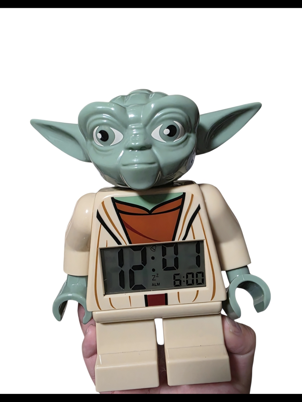 Star Wars LEGO Alarm Clock Back Panel in Cream with Red Logo